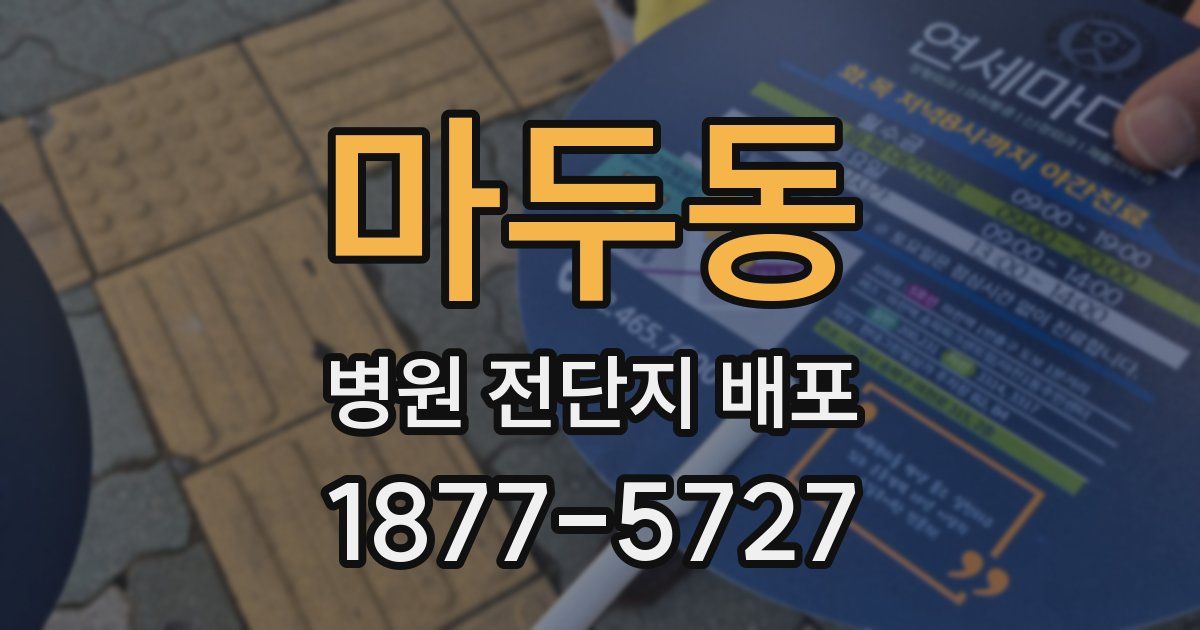 마두동 병원 전단지 배포
