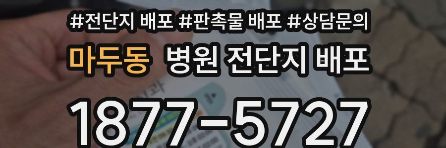 마두동 병원 전단지 배포