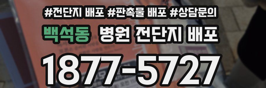 백석동 병원 전단지 배포
