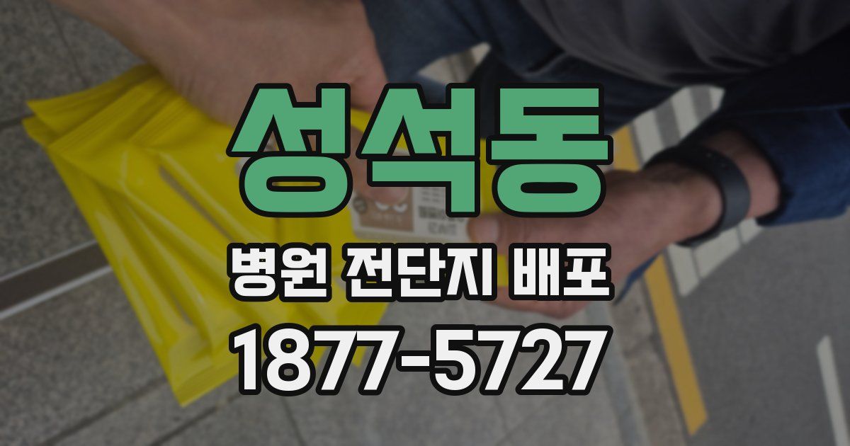 성석동 병원 전단지 배포