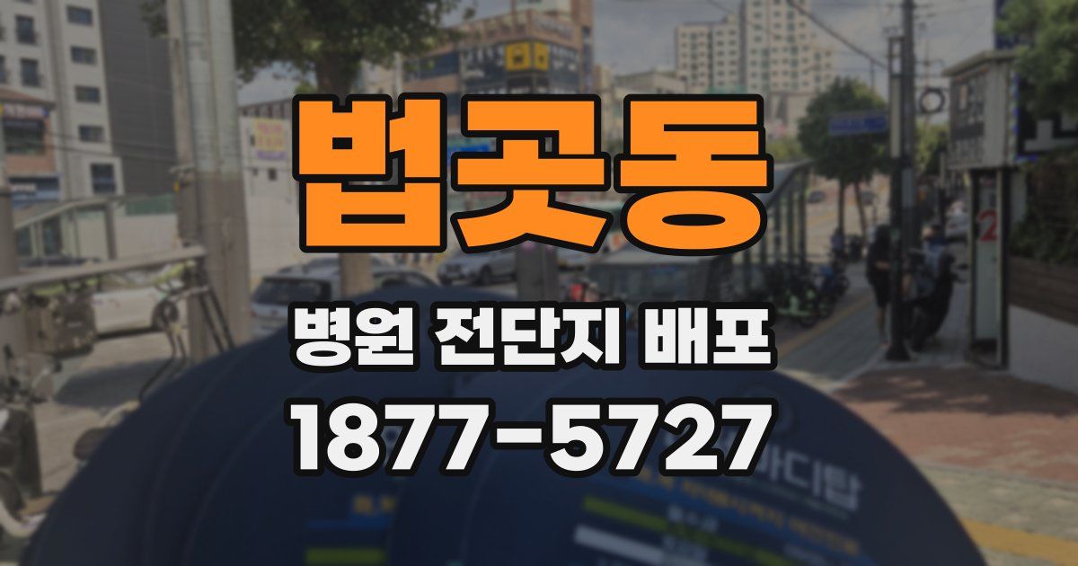법곳동 병원 전단지 배포