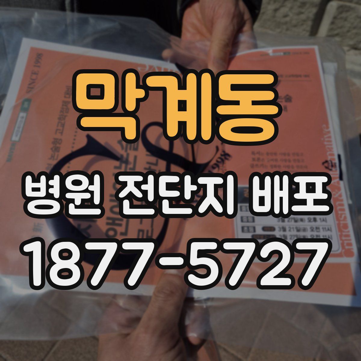 막계동 병원 전단지 배포