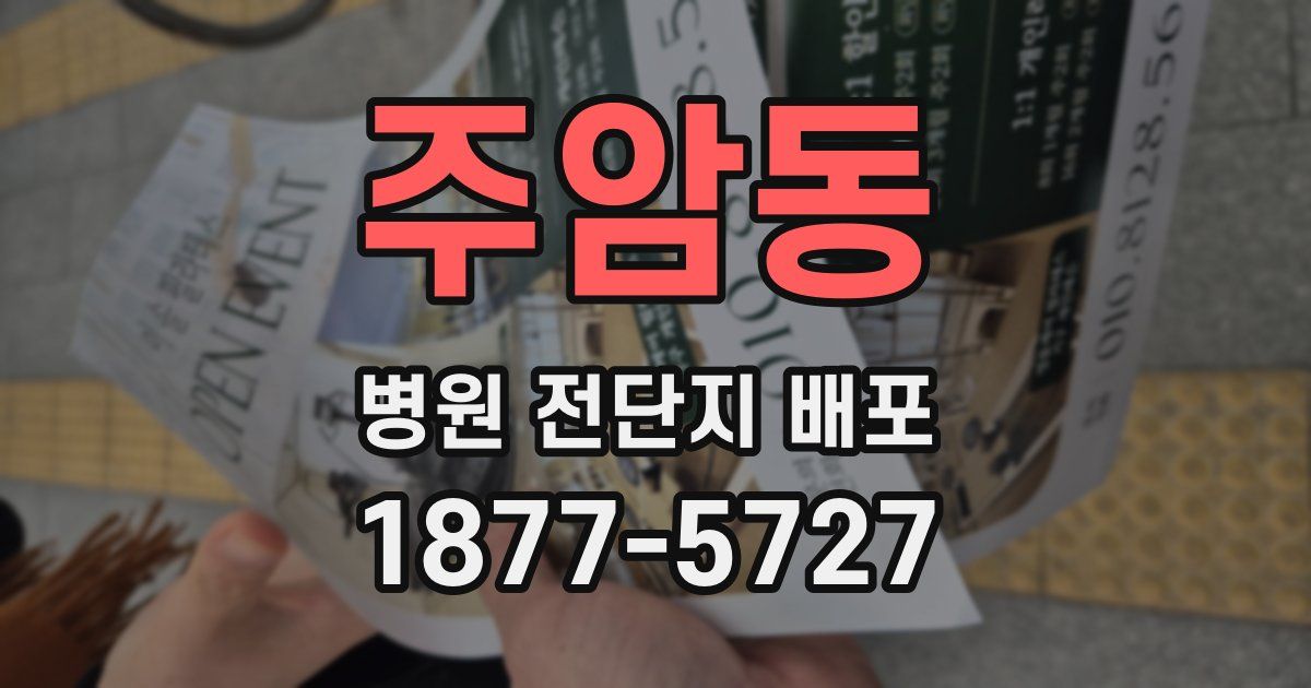 주암동 병원 전단지 배포