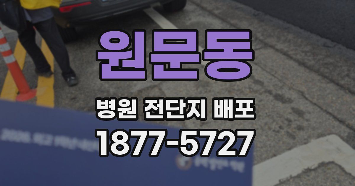 원문동 병원 전단지 배포