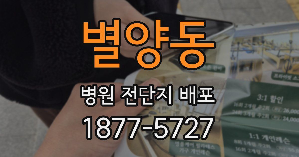 별양동 병원 전단지 배포