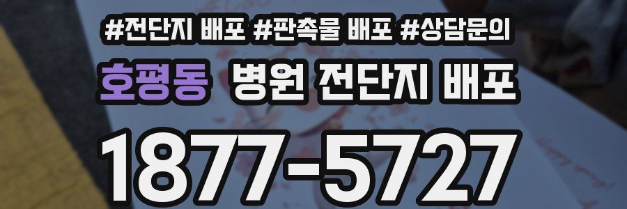 호평동 병원 전단지 배포