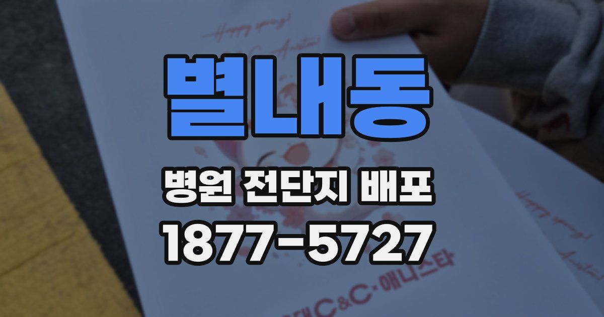 별내동 병원 전단지 배포