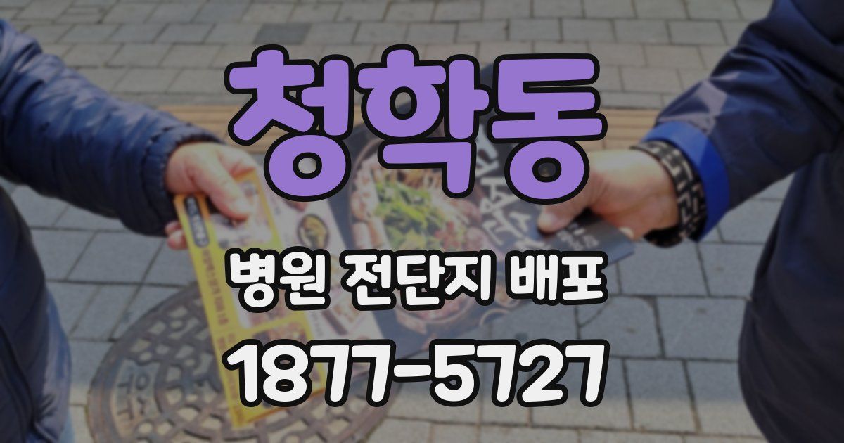 청학동 병원 전단지 배포