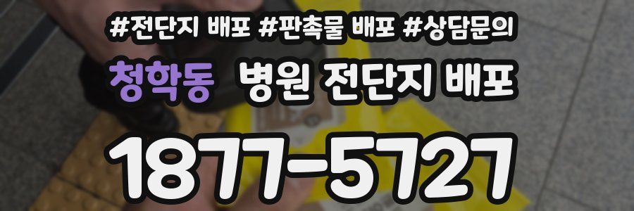 청학동 병원 전단지 배포