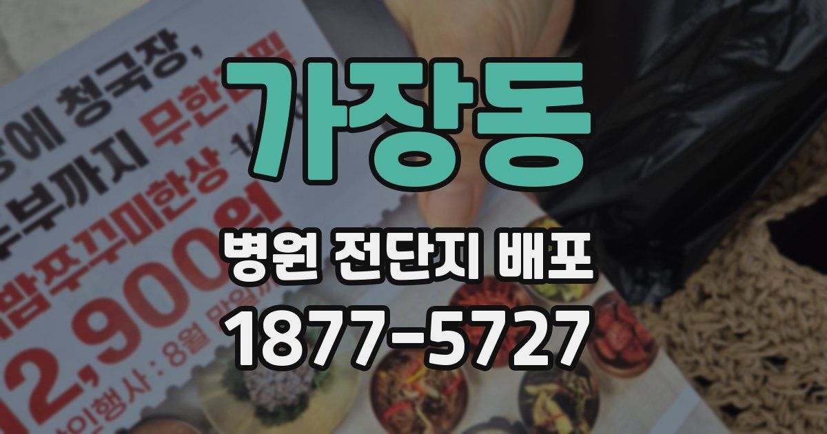 가장동 병원 전단지 배포