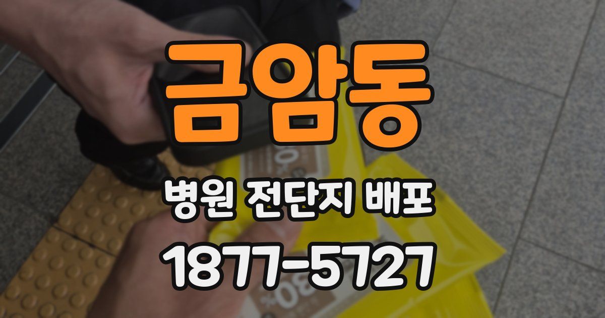 금암동 병원 전단지 배포