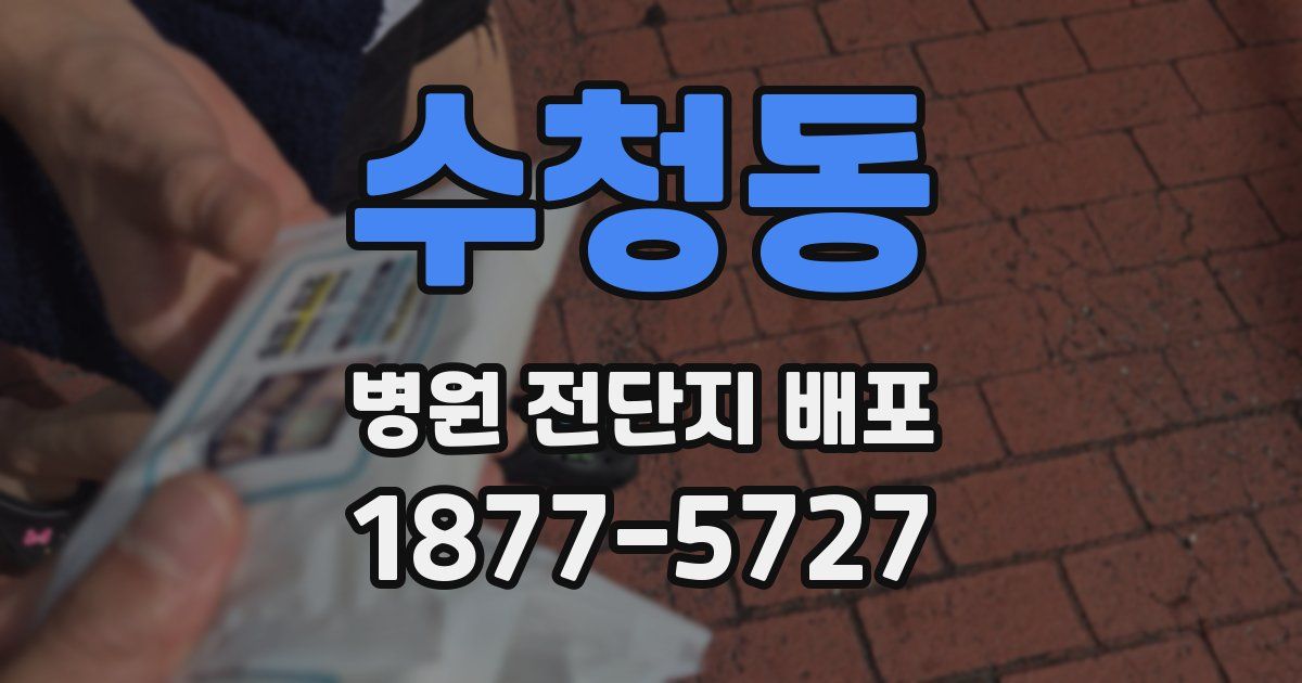 수청동 병원 전단지 배포