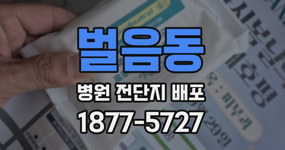 벌음동 병원 전단지 배포