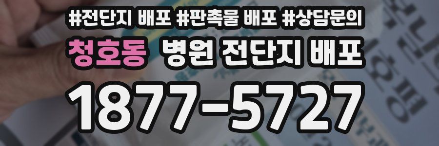 청호동 병원 전단지 배포