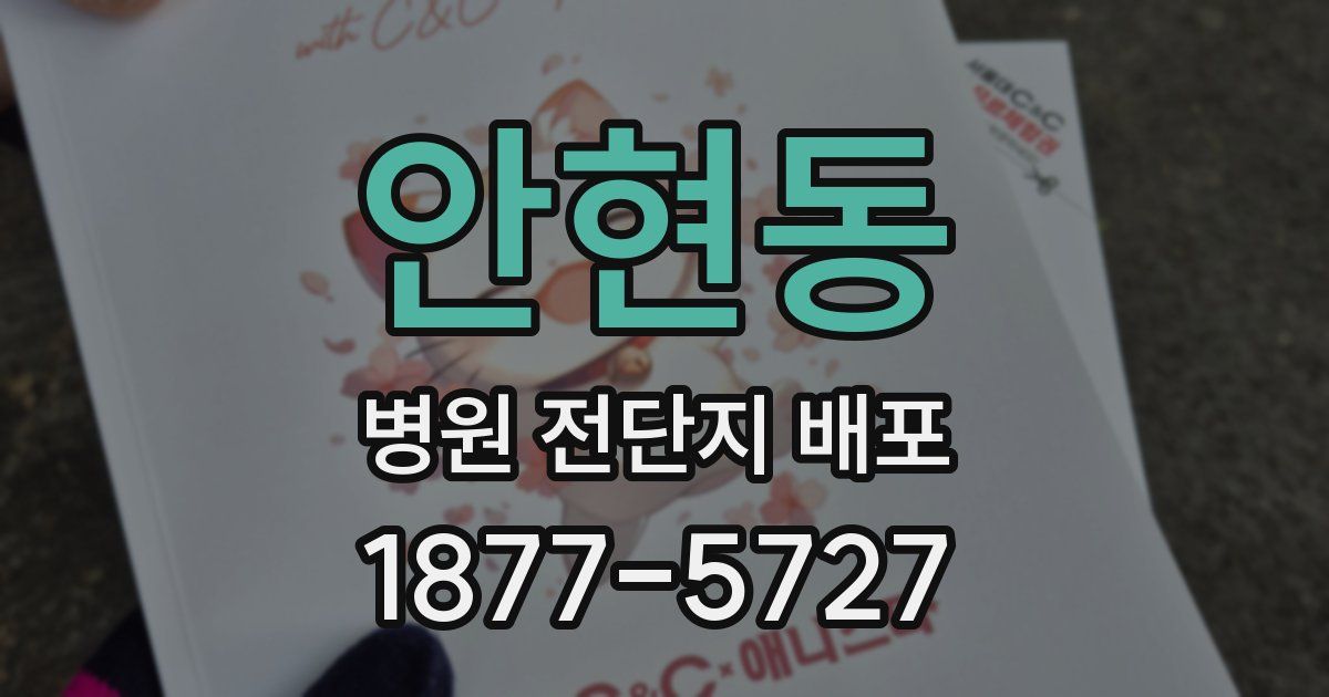 안현동 병원 전단지 배포