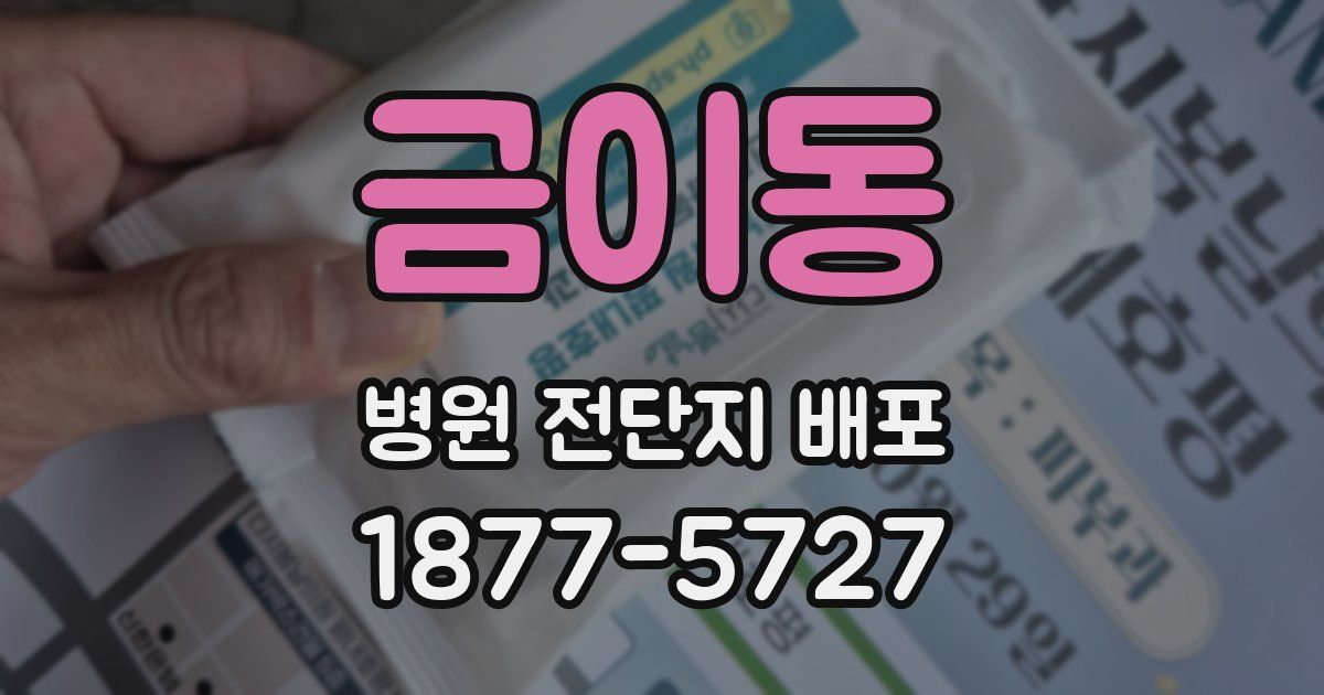 금이동 병원 전단지 배포