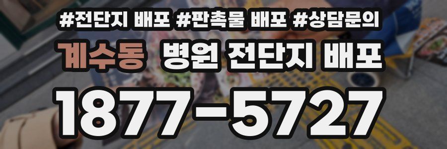 계수동 병원 전단지 배포