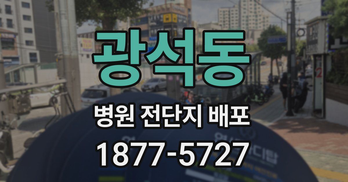 광석동 병원 전단지 배포