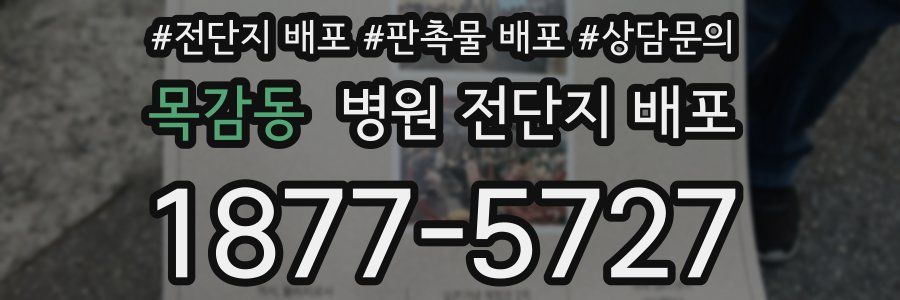 목감동 병원 전단지 배포