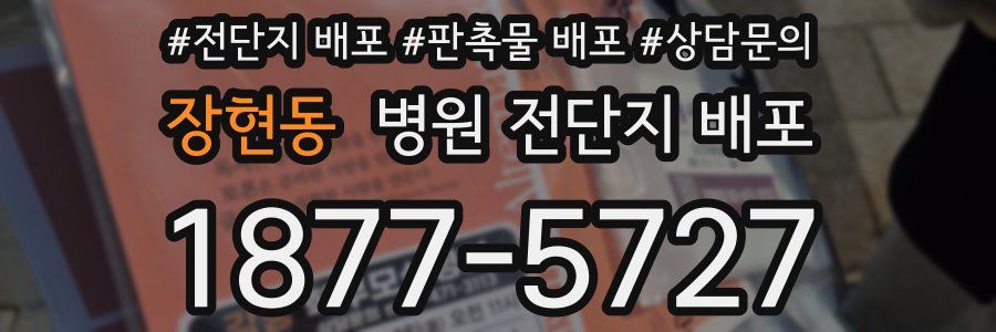 장현동 병원 전단지 배포