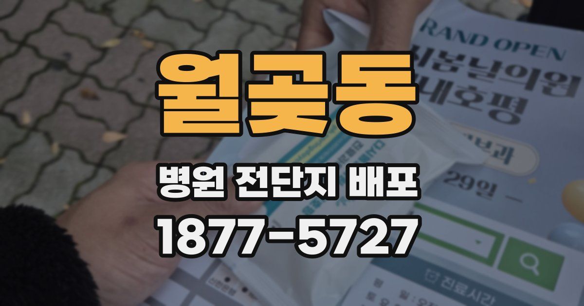 월곶동 병원 전단지 배포