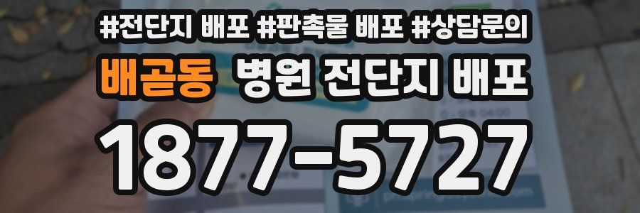 배곧동 병원 전단지 배포