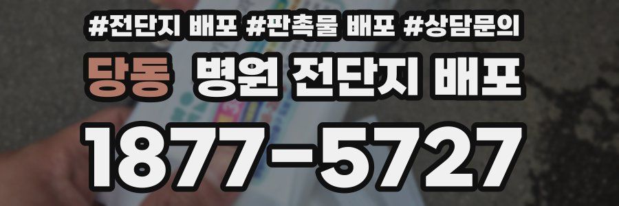 당동 병원 전단지 배포