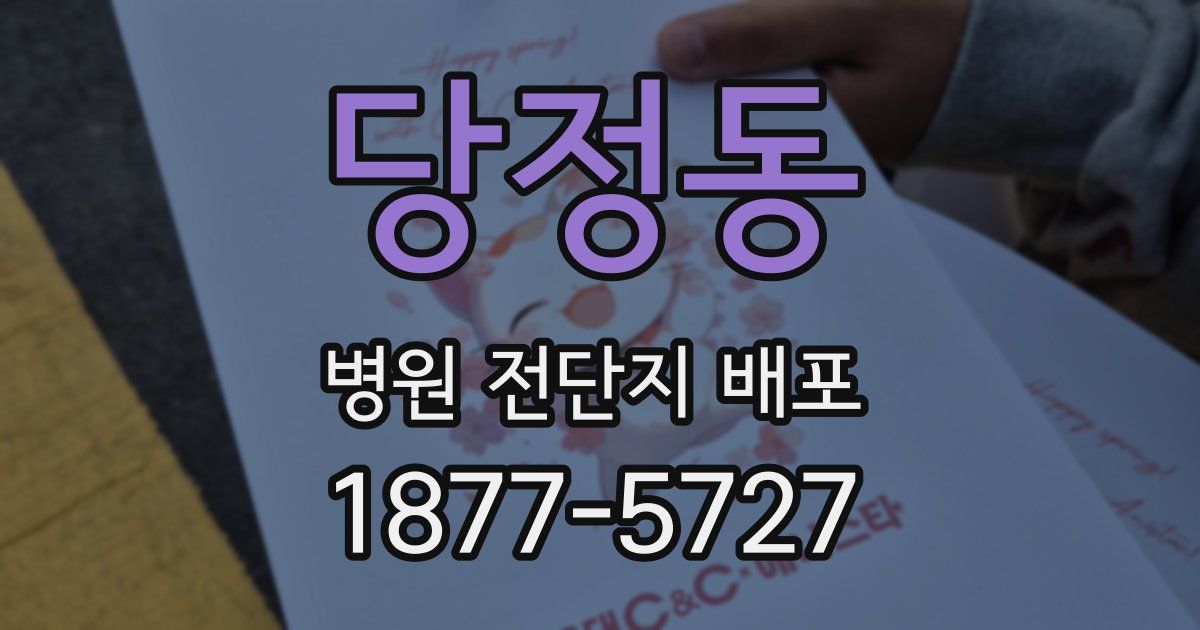 당정동 병원 전단지 배포