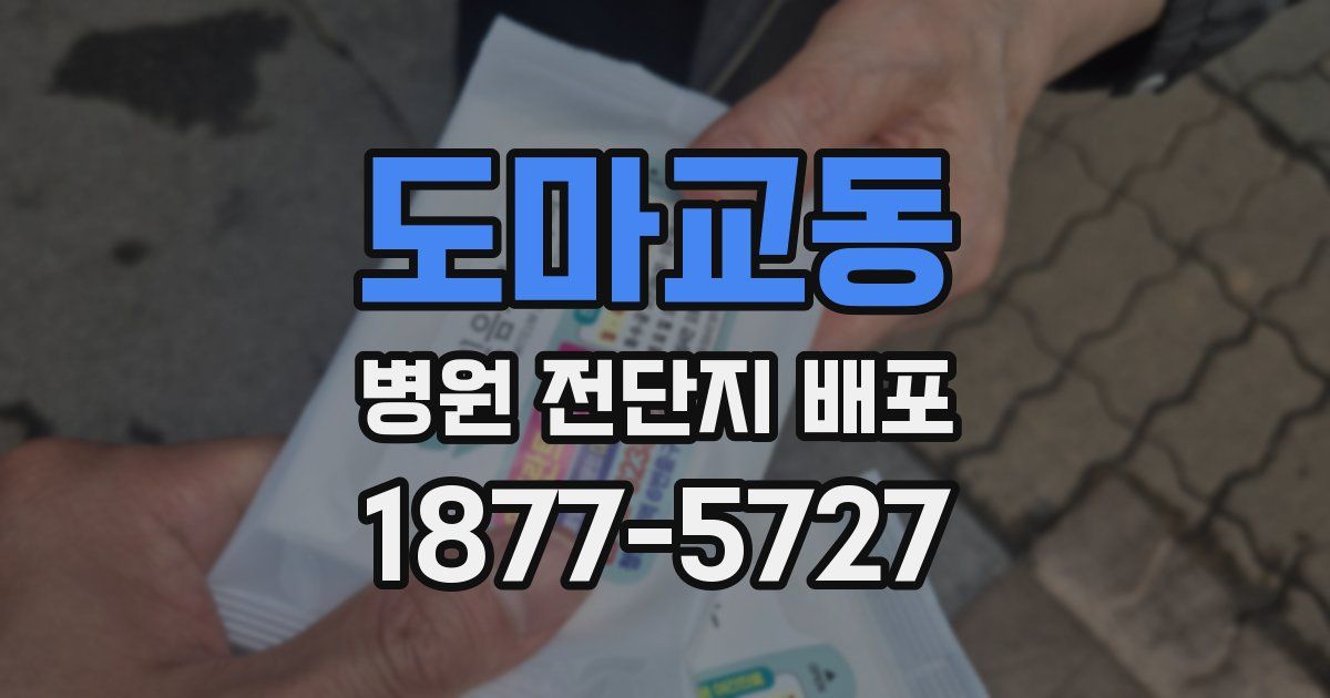 도마교동 병원 전단지 배포