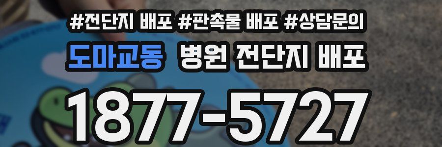도마교동 병원 전단지 배포