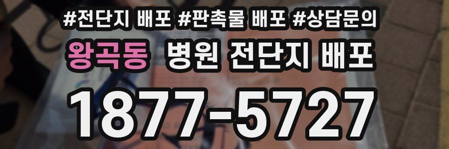 왕곡동 병원 전단지 배포