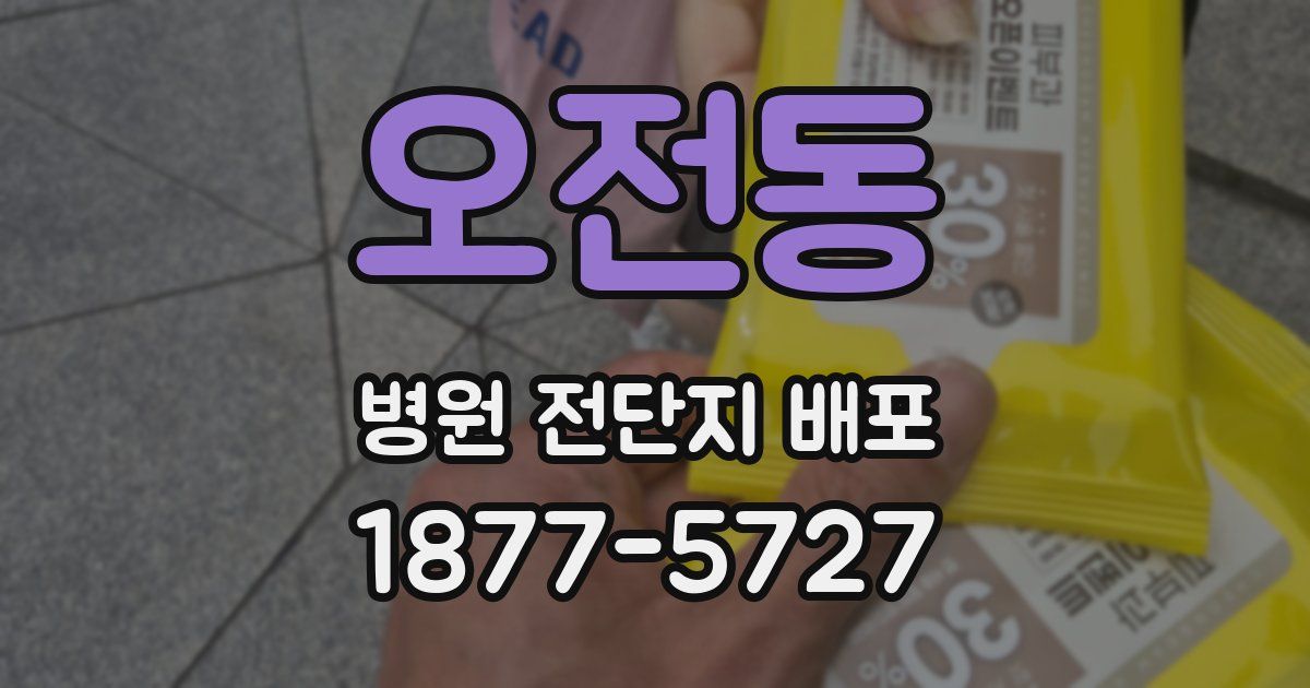 오전동 병원 전단지 배포