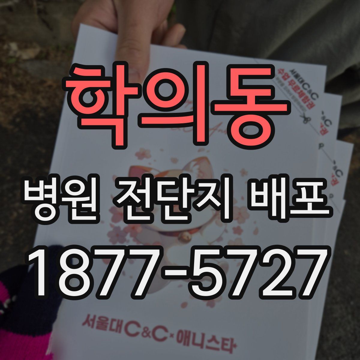 학의동 병원 전단지 배포