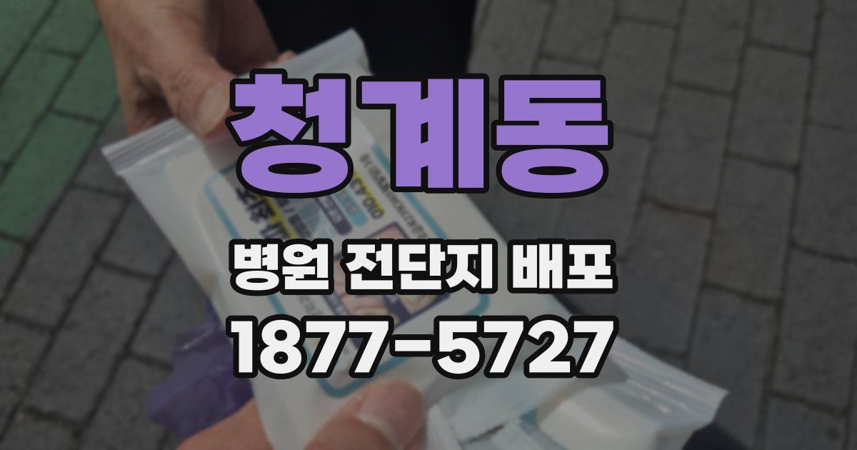 청계동 병원 전단지 배포