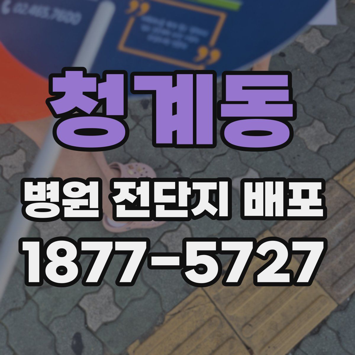 청계동 병원 전단지 배포