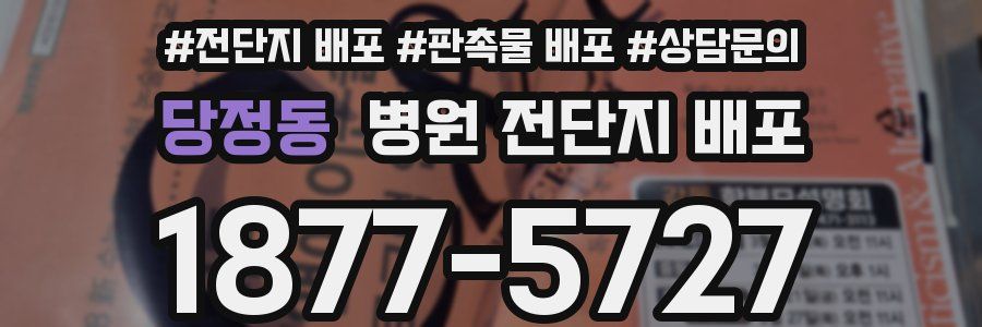 당정동 병원 전단지 배포