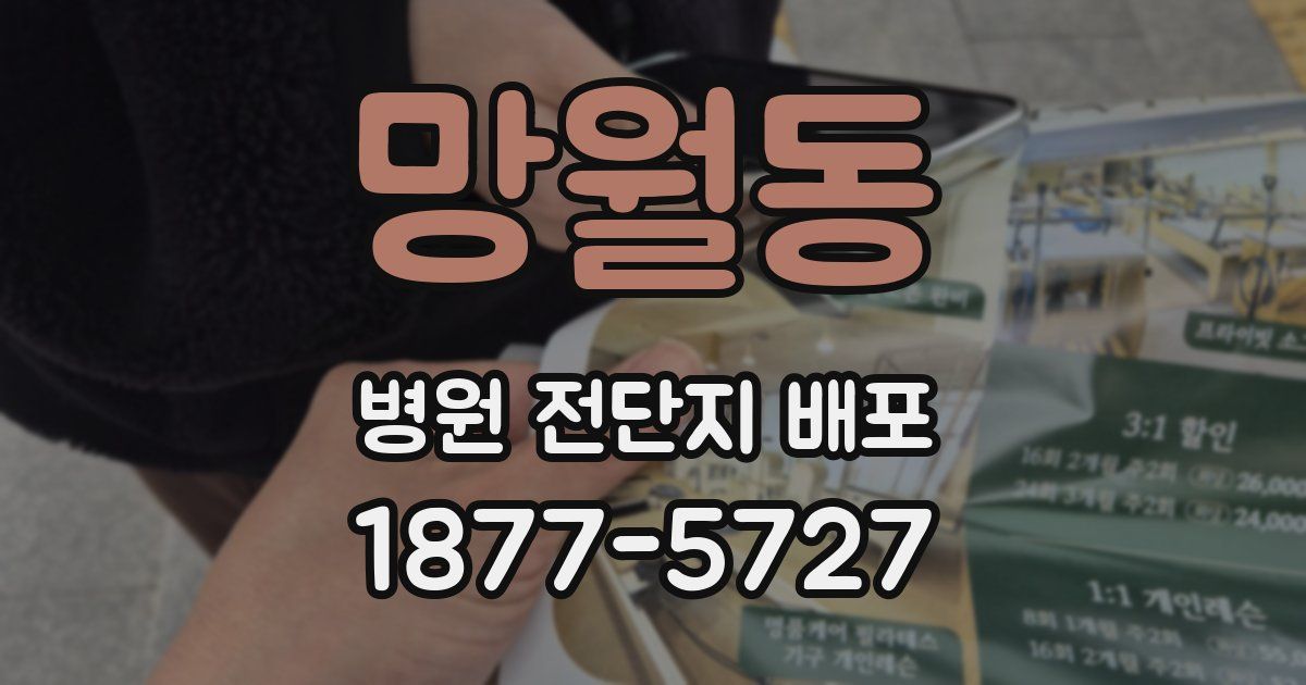 망월동 병원 전단지 배포