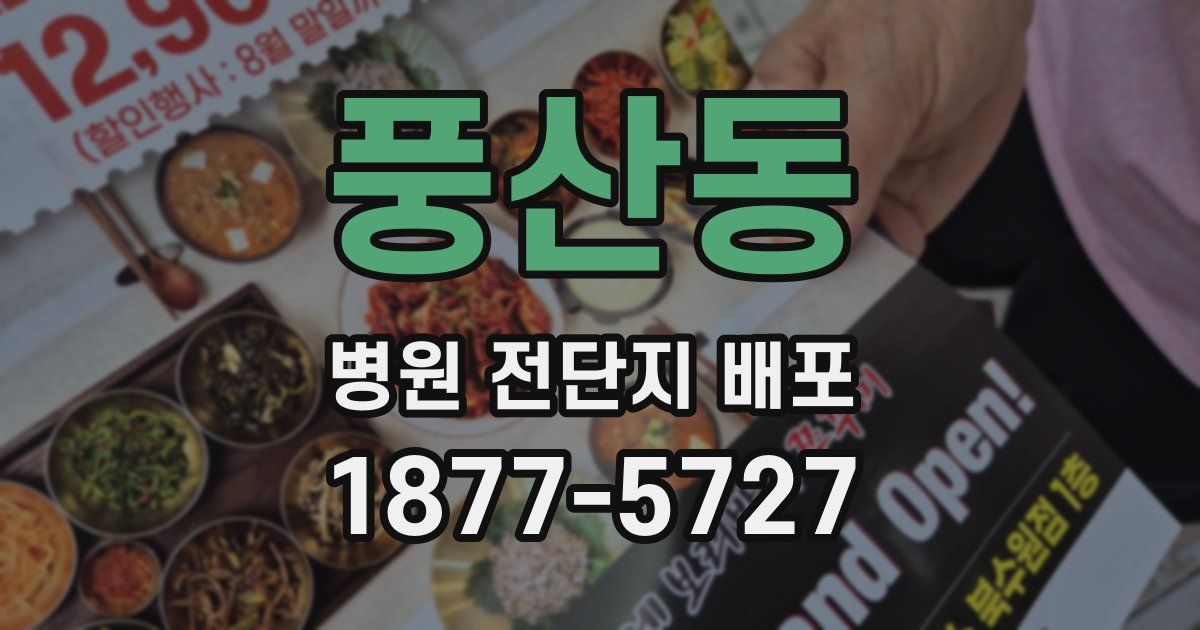 풍산동 병원 전단지 배포