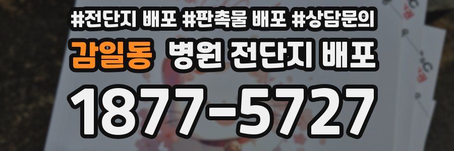 감일동 병원 전단지 배포