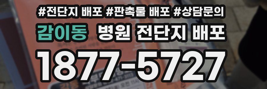 감이동 병원 전단지 배포