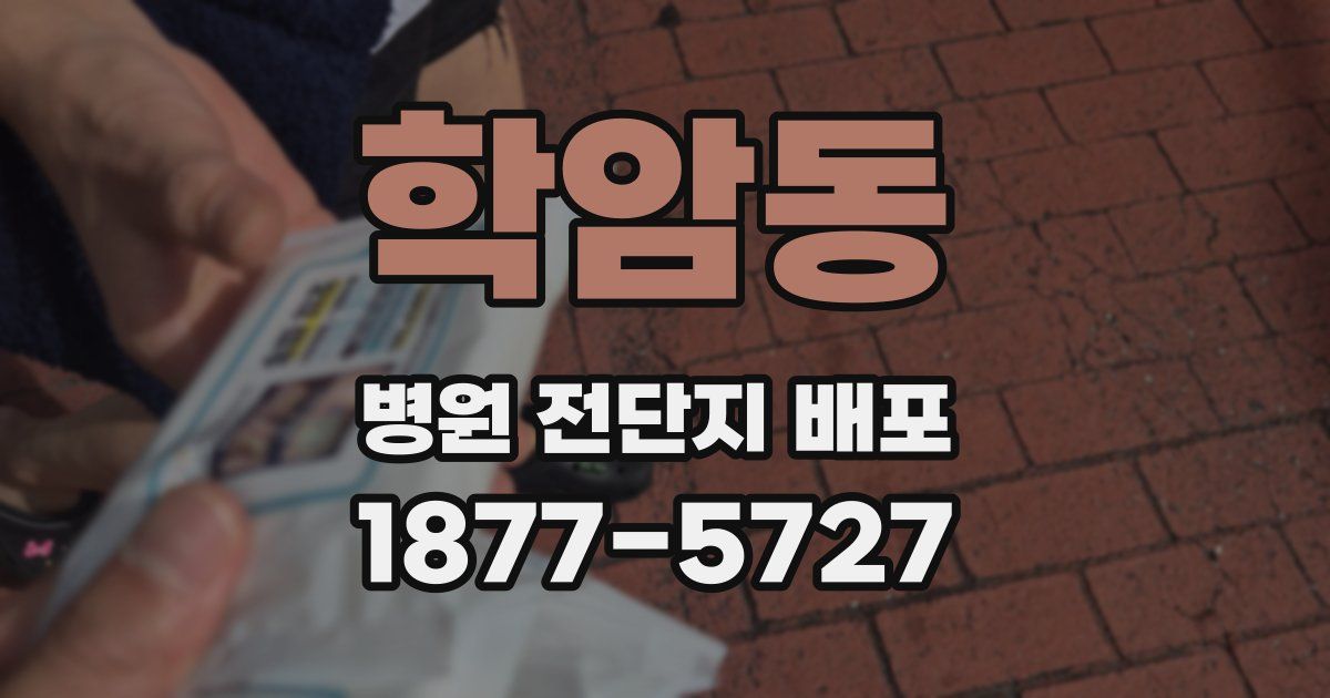 학암동 병원 전단지 배포