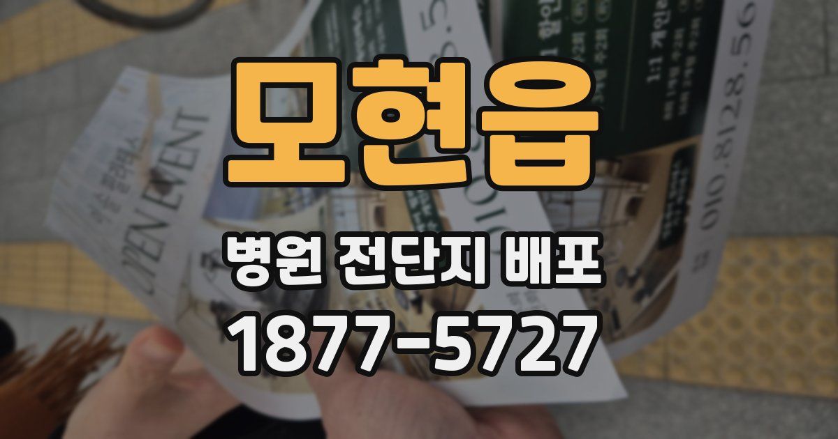 모현읍 병원 전단지 배포