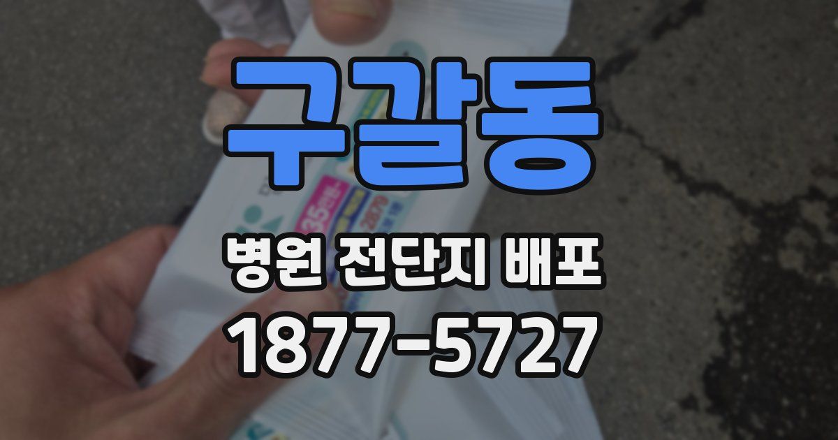 구갈동 병원 전단지 배포