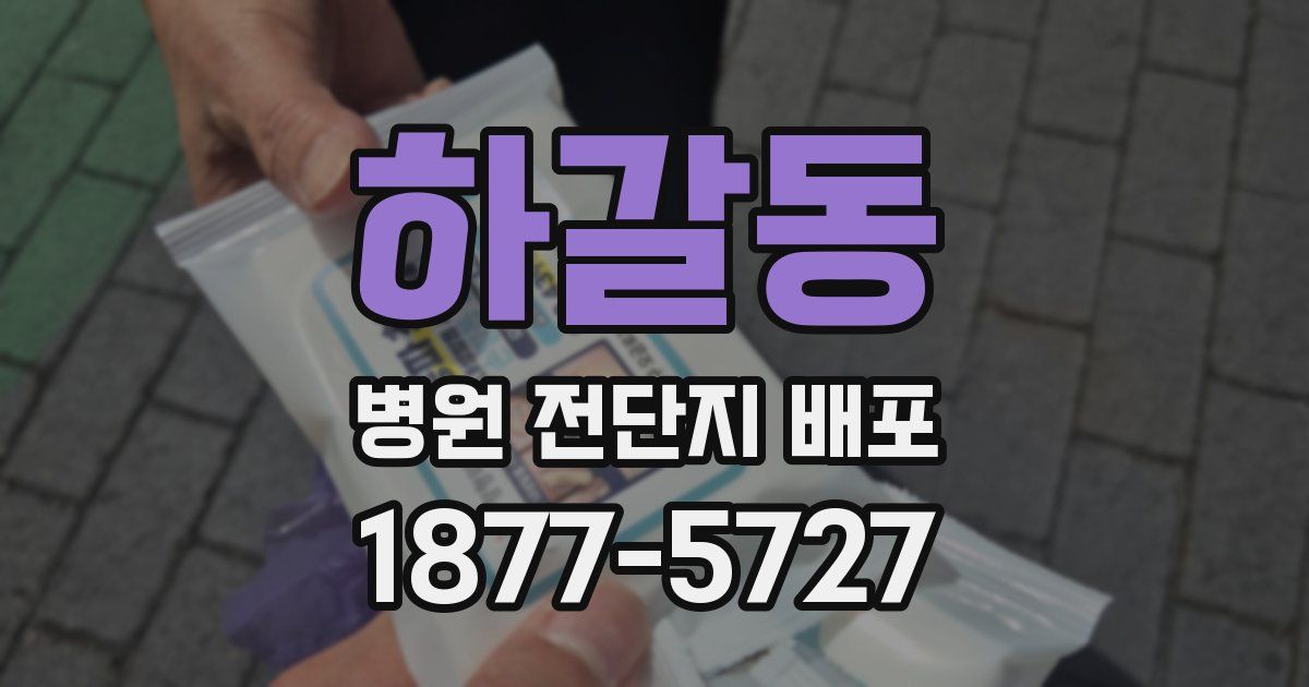 하갈동 병원 전단지 배포