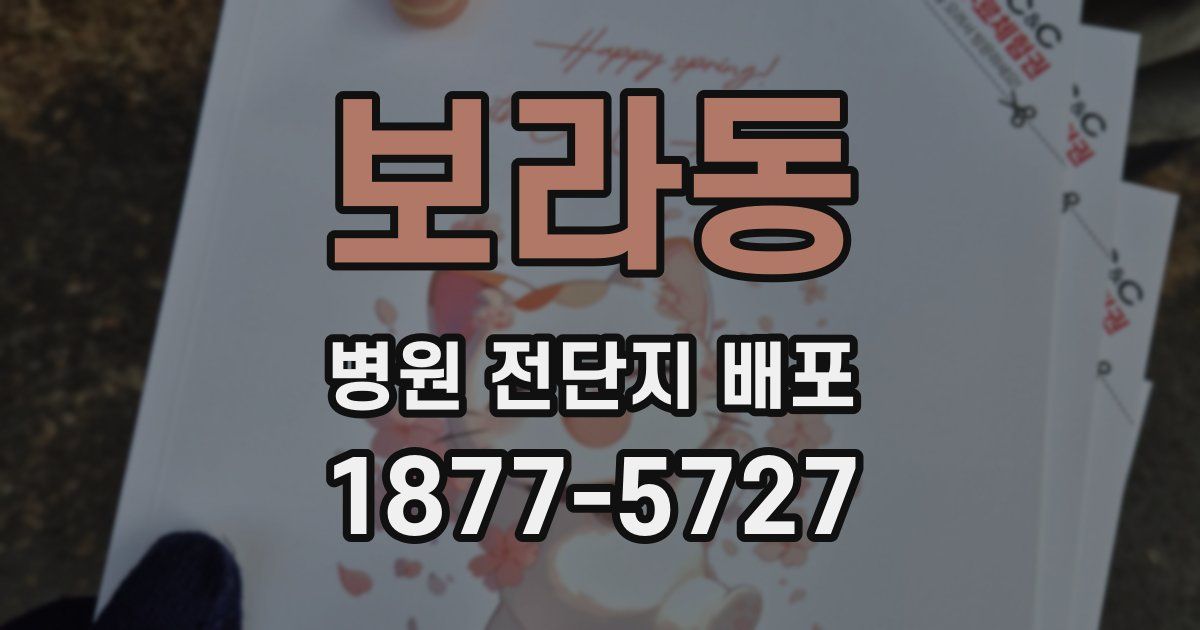 보라동 병원 전단지 배포