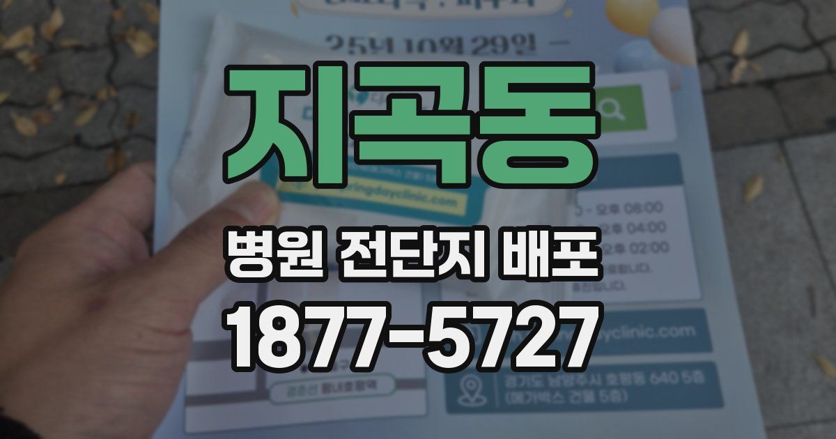 지곡동 병원 전단지 배포