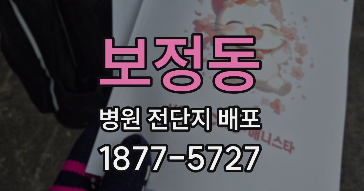 보정동 병원 전단지 배포