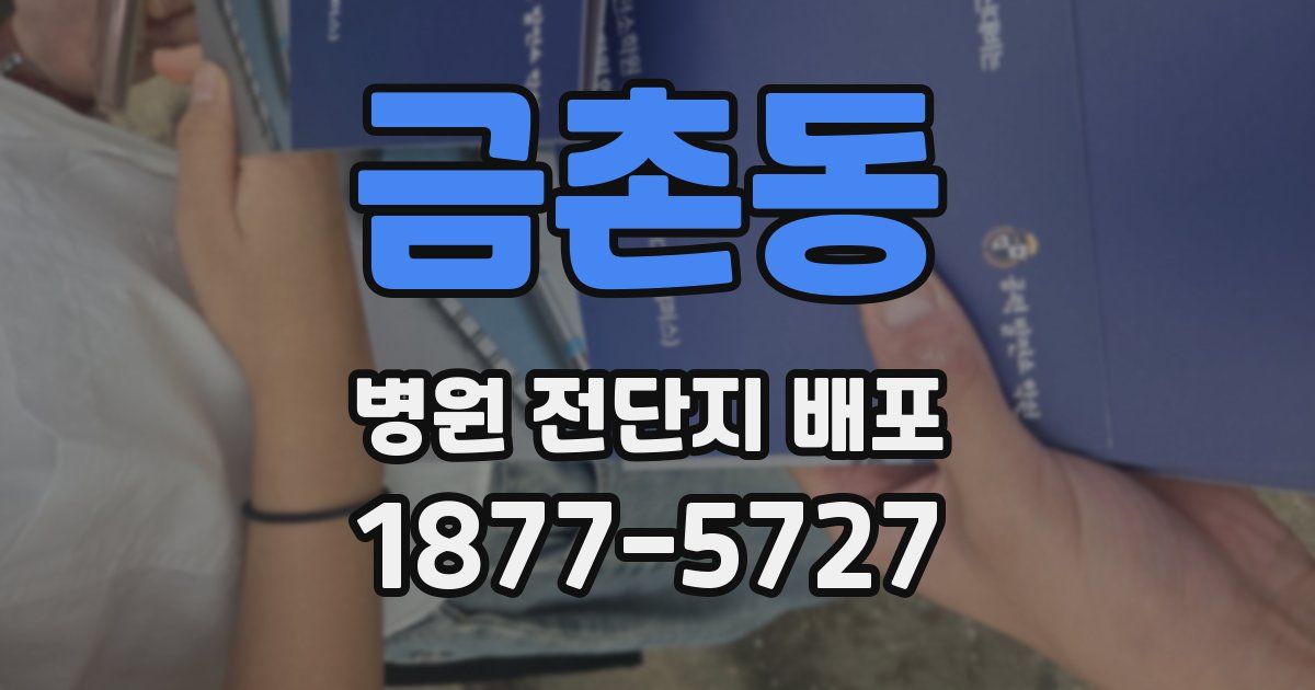 금촌동 병원 전단지 배포