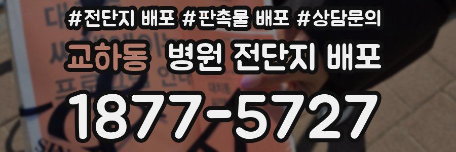 교하동 병원 전단지 배포