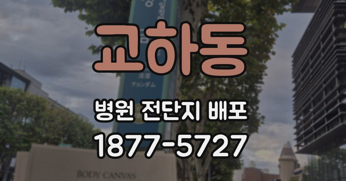 교하동 병원 전단지 배포